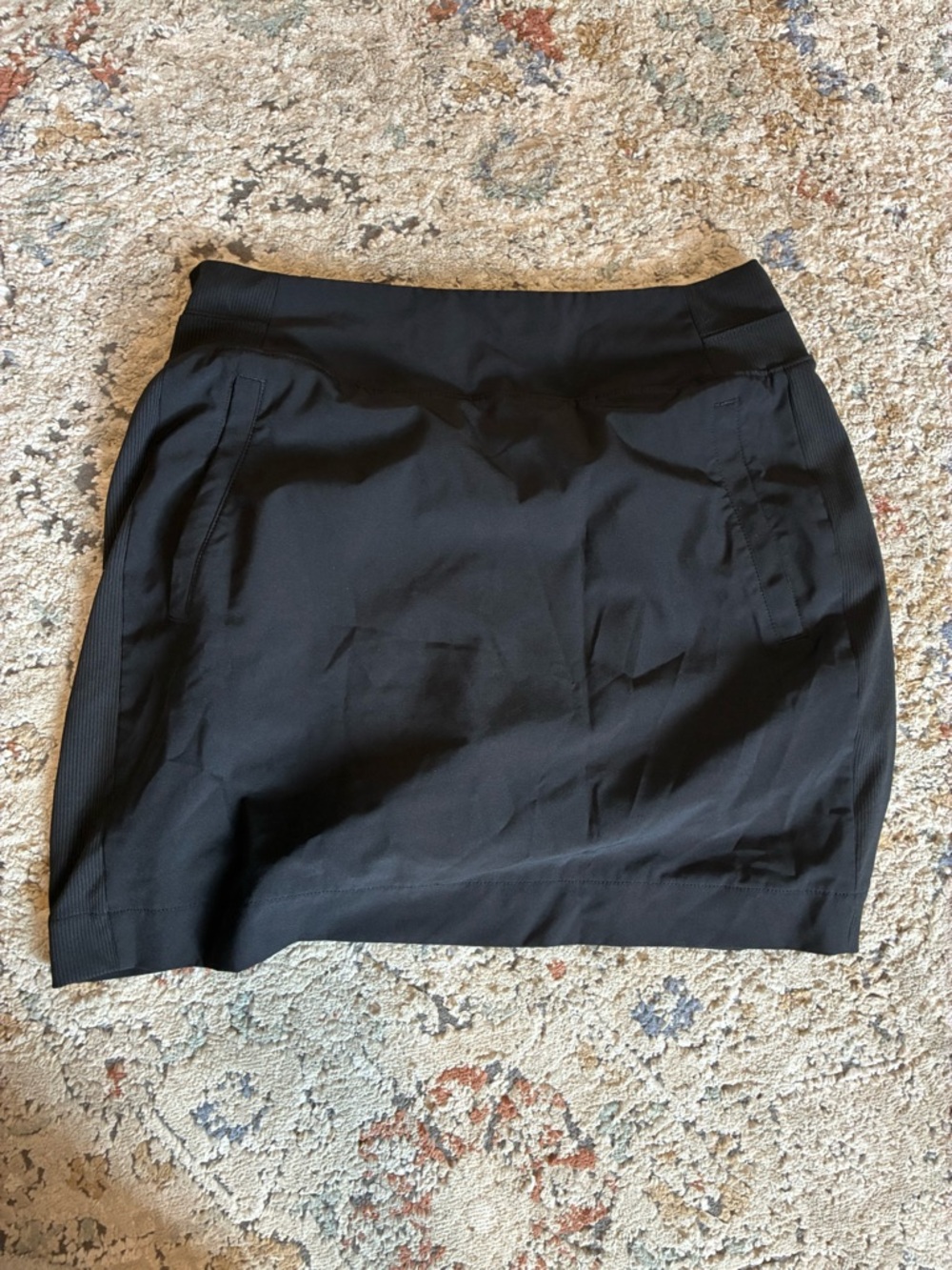 Black Athletic Skort with Side Pockets
